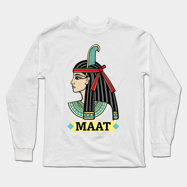 Maat, World History Encyclopedia,  Maat - the balance of the world, Long Sleeve T-Shirt by Cairo Design